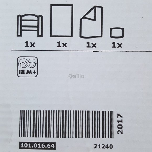 IKEA DUKTIG Pet bed with bedlinen set, pine, multicolor - Picture 10 of 17